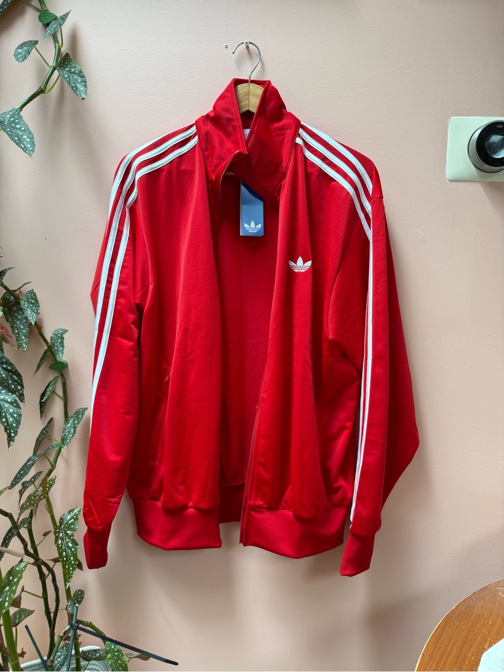 NWT Adidas Firebird Track Top - Scarlet M